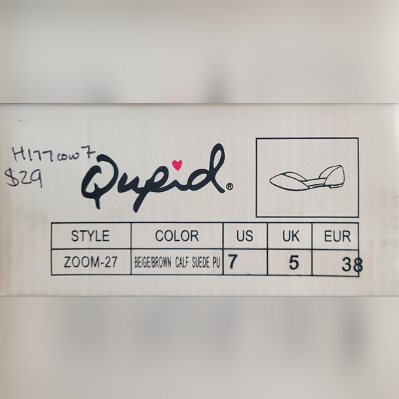 Qupid cow print suede flats size 7 Never worn - Picture 2 of 2